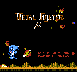 Metal Fighter title screen for NES
